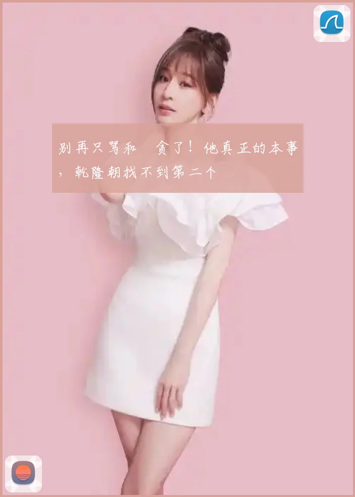 别再只骂和珅贪了!他真正的本事,乾隆朝找不到第二个